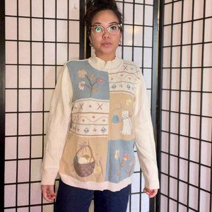 Vintage Cat Lady Sweater